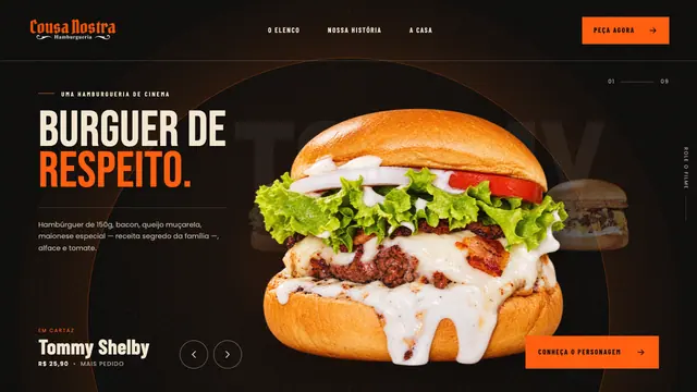 Preview do site Cousa Nostra