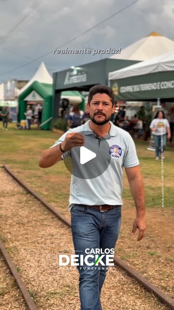 Carlos Deicke caminhando pela Agrotec em Porto Velho